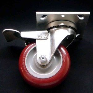 4" Locking Poly Strap Caster